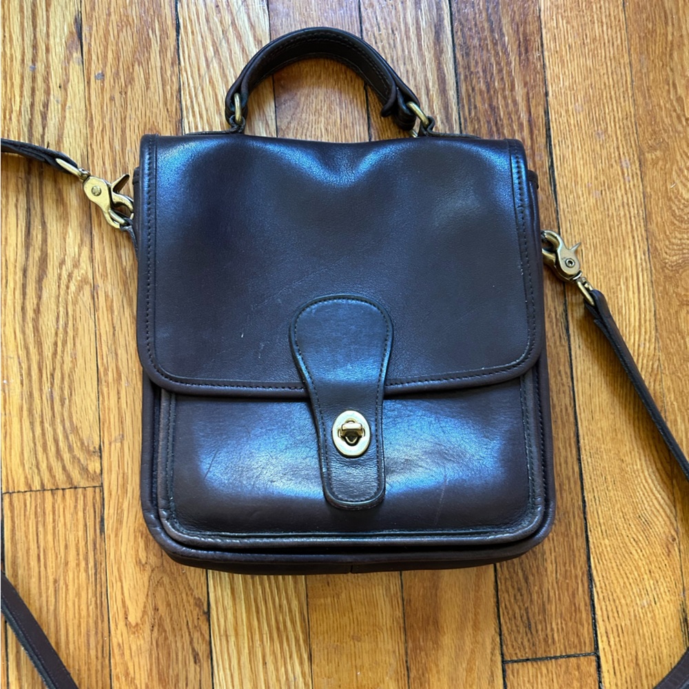Brown leather Coach bag